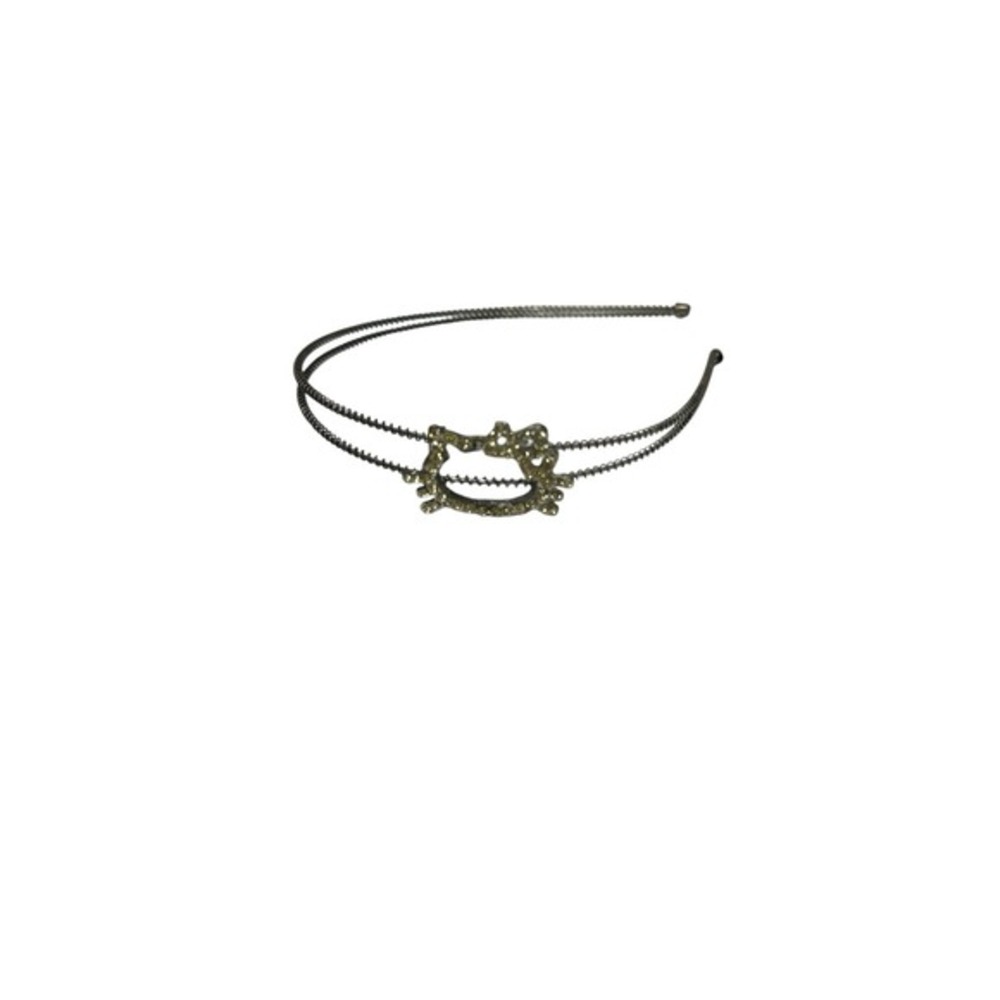 NEW girls metal kitty cat rhinestone headband